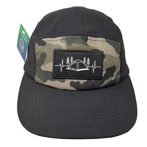 The Heartbeat Brand Snapback 5 Panel Cap Multi One Size Breathable Camo W/ Tags